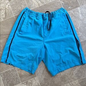 Lululemon Pace Breaker M Admiral blue pull on Athletic Shorts/swim Black Stripe